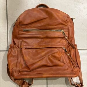Stylish Tan Leather Backpack